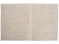 [SLAVERY & ABOLITION]. Letter from attorney with description of events surrounding the Booth and Rycraft cases, a significant legal battle related to the enforcement of the Fugitive Slave Law in Wisconsin. Fox Lake [Wisconsin], 1 February 1855.
