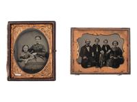 [EARLY PHOTOGRAPHY]. 16 assorted images featuring parents with children.