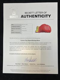 A 1980s Muhammad Ali "Cassius Clay" Signed Autograph Boxing Glove (Beckett Authentication Services Letter),