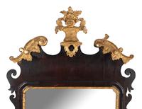 A George III Mahogany and Parcel Gilt Mirror