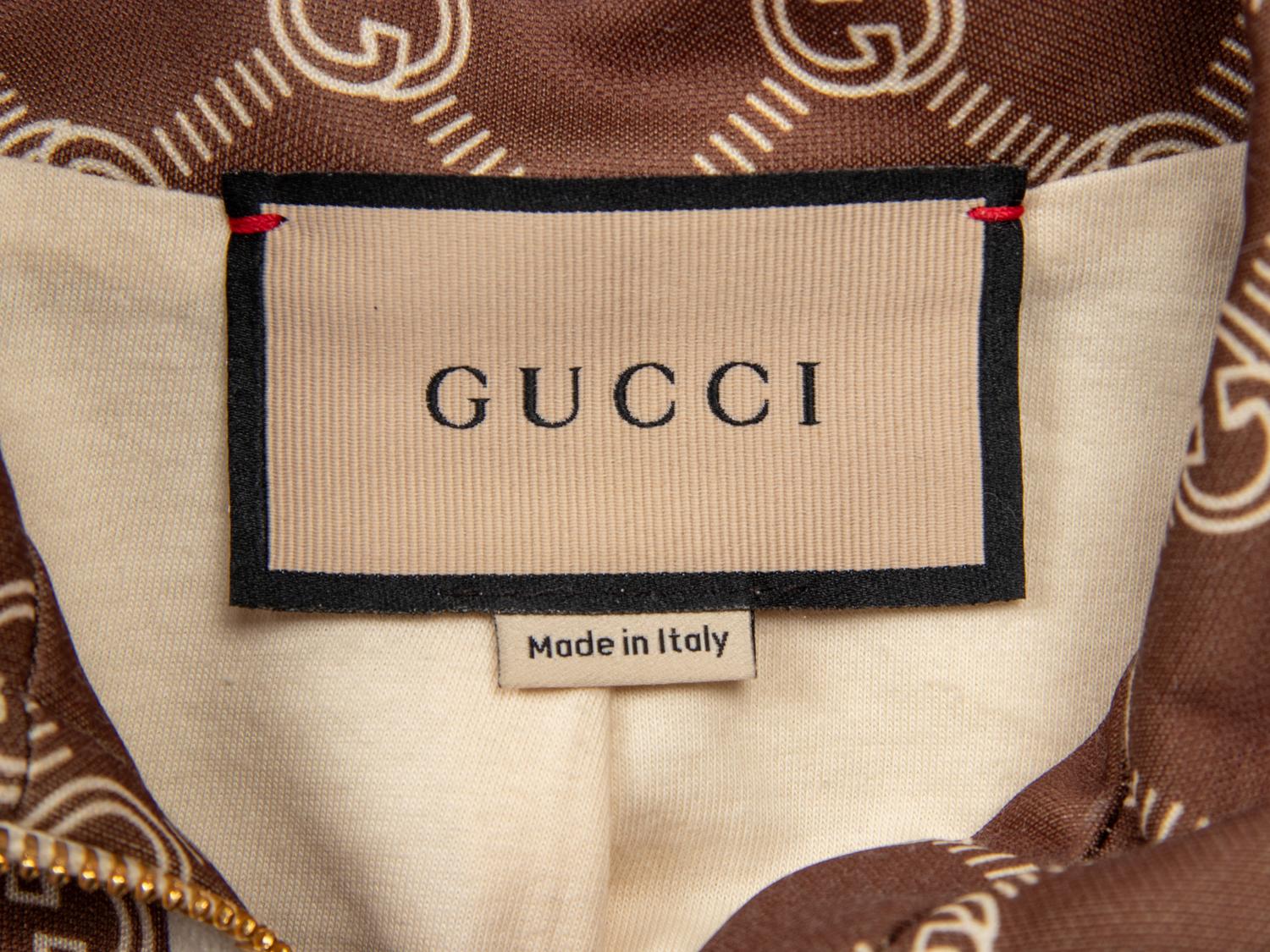 GUCCI, CROPPED MONOGRAM-PRINT JACKET