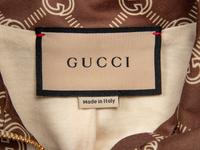GUCCI, CROPPED MONOGRAM-PRINT JACKET
