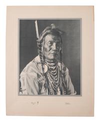 [NATIVE AMERICANS]. HILEMAN, Tomer J. (1882-1945), photographer. Bird Rattler - Blackfeet.