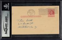 A Paul Waner Signed Autograph Index Card (Beckett Authentication Services)