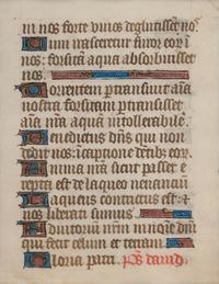 [MANUSCRIPT LEAVES -- BIBLES]. A group of 4 manuscript leaves on vellum, matted together, comprising: