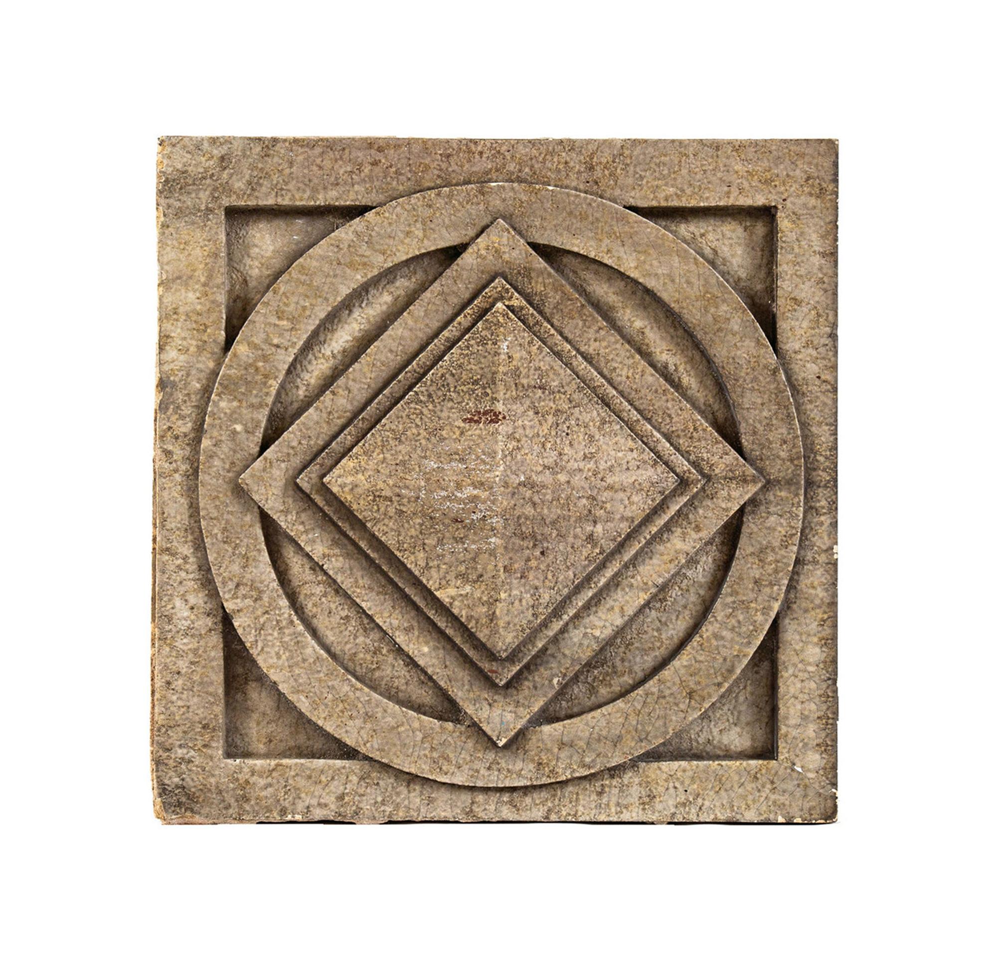 An Art Deco Stone Block from the Nortown Theater in Chicago, Illinois