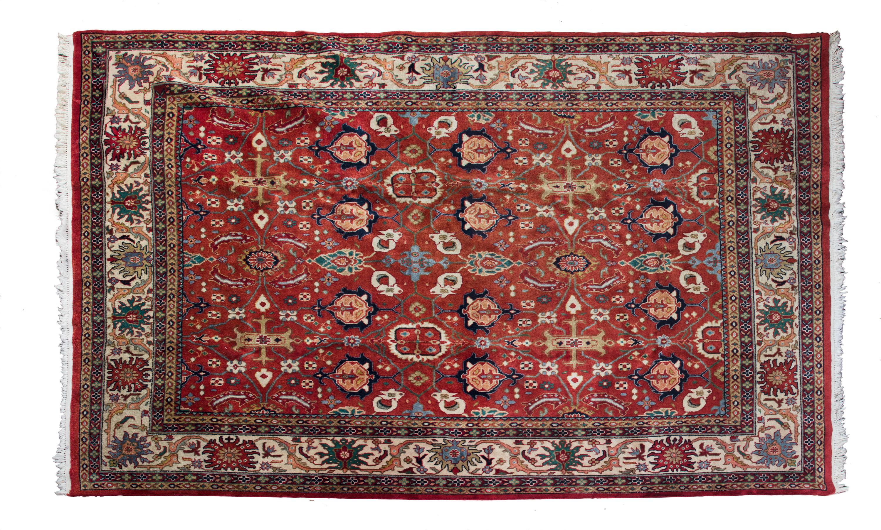 A Heriz Wool Rug 9 feet 10 inches x 6 feet 8 inches.