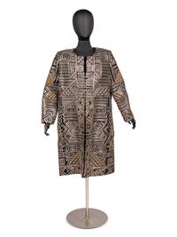 Oscar de la Renta Coat With Leather & Bead Trim, Fall 2010