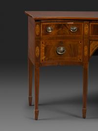A Federal Inlaid Mahogany Serpentine Front Sideboard