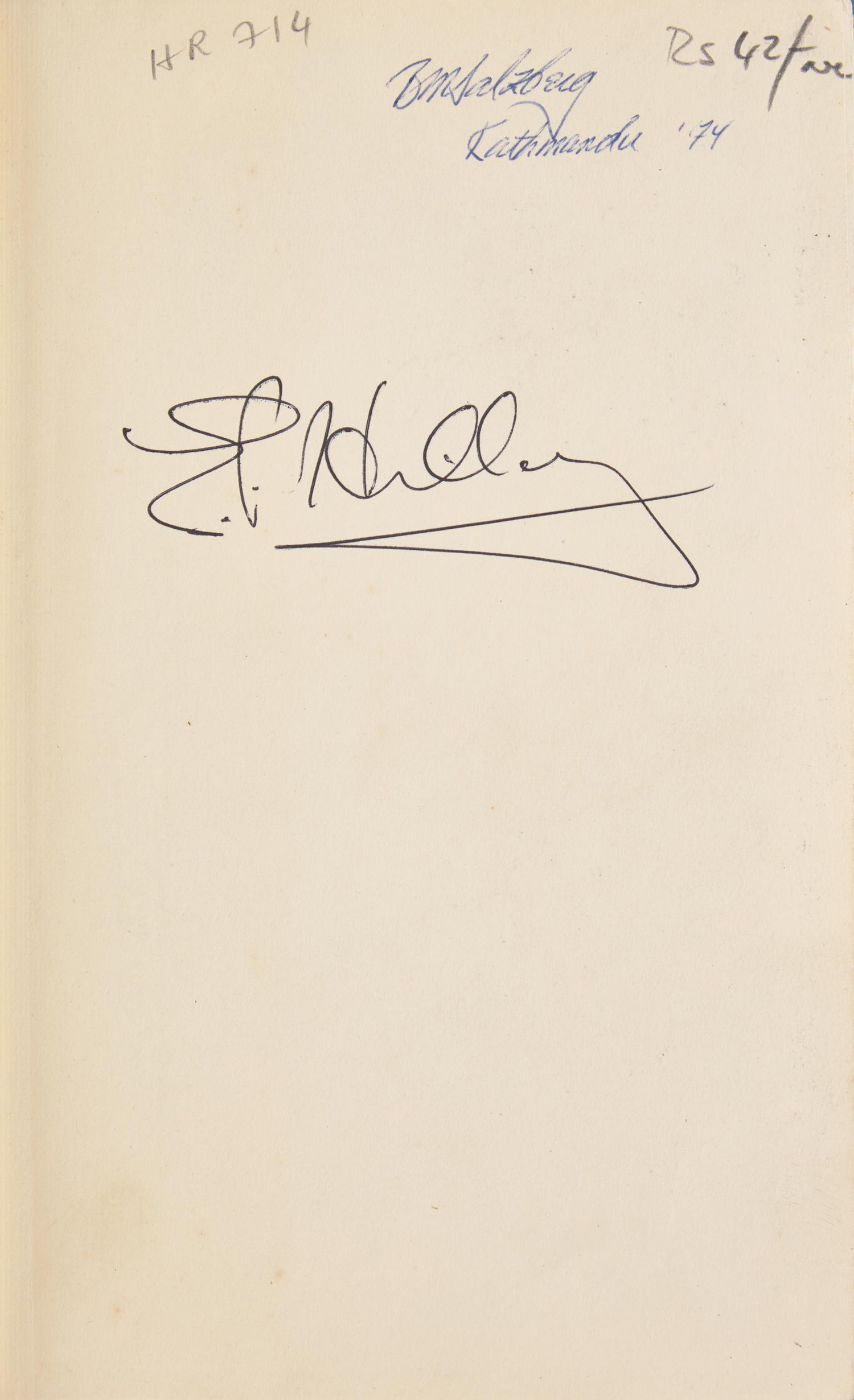 [Mountaineering] Hillary, Sir Edmund, and Maurice Herzog. Pair of Signed Titles