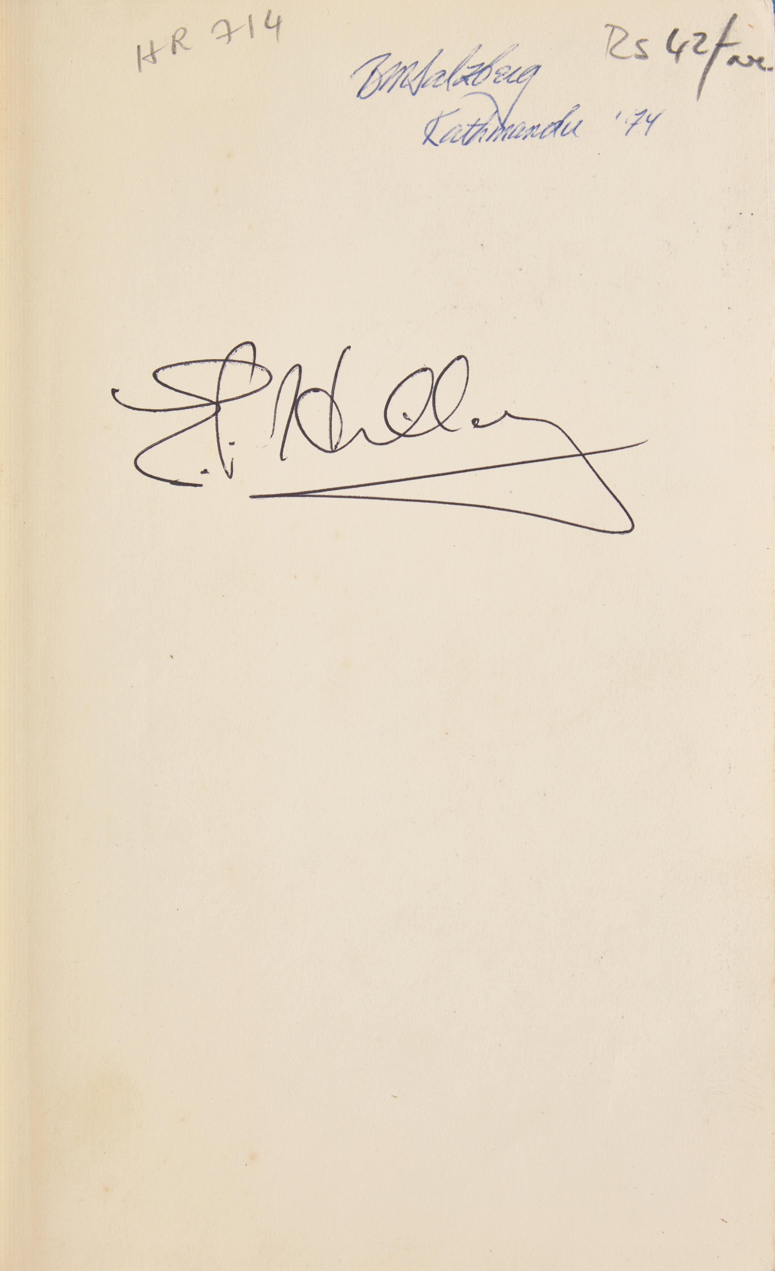 [Mountaineering] Hillary, Sir Edmund, and Maurice Herzog. Pair of Signed Titles