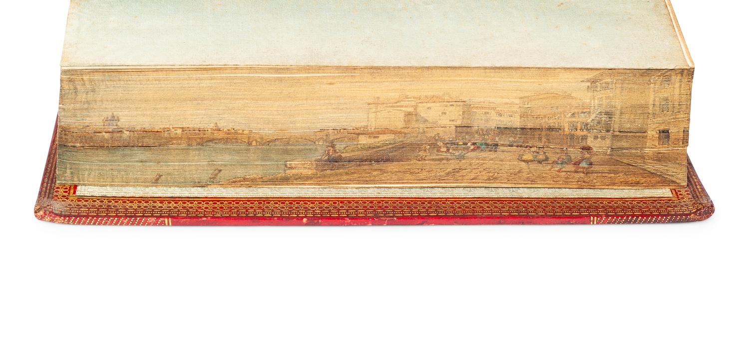 [FORE-EDGE PAINTING] -- BYRON, George Gordon Noel, Lord (1788-1824). The Gaiour. 1814. -- Childe Harold’s Pilgrimage, a Romaunt. 1814. -- Childe Harold’s Pilgrimage, Canto the Third . 1816. -- Childe Harold’s Pilgrimage, Canto the Fourth . 1818. -- Mazeppa, a Poem . 1819– All London: Thomas Davison for John Murray.
