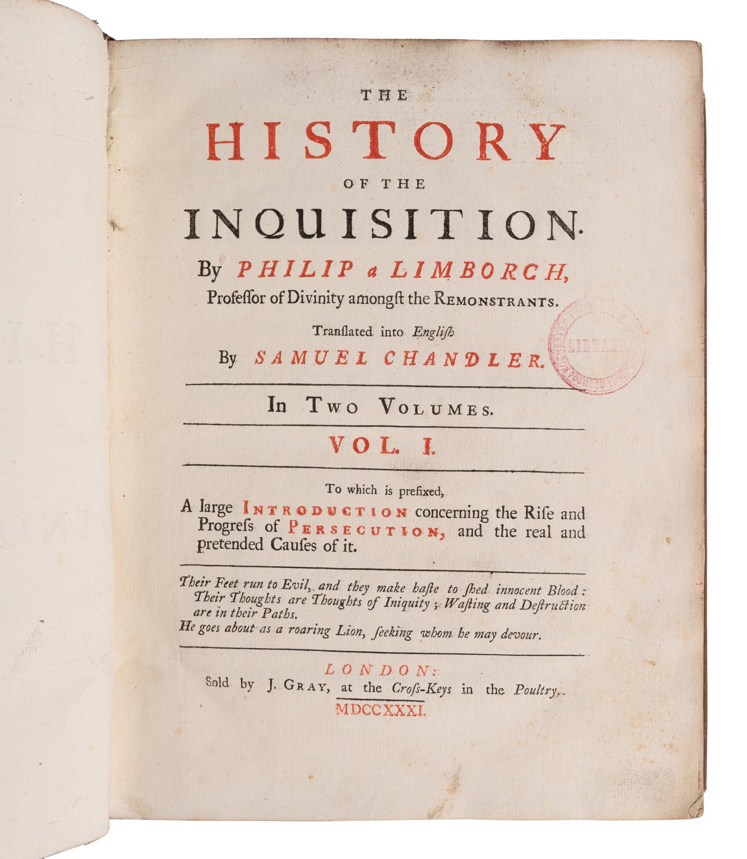 [HISTORY -- ENGLISH]. A group of 8 works, including:
