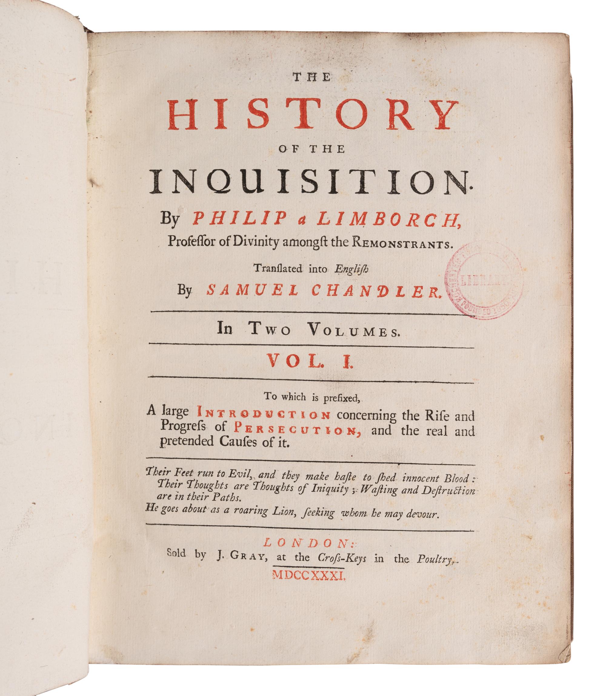 [HISTORY -- ENGLISH]. A group of 8 works, including: