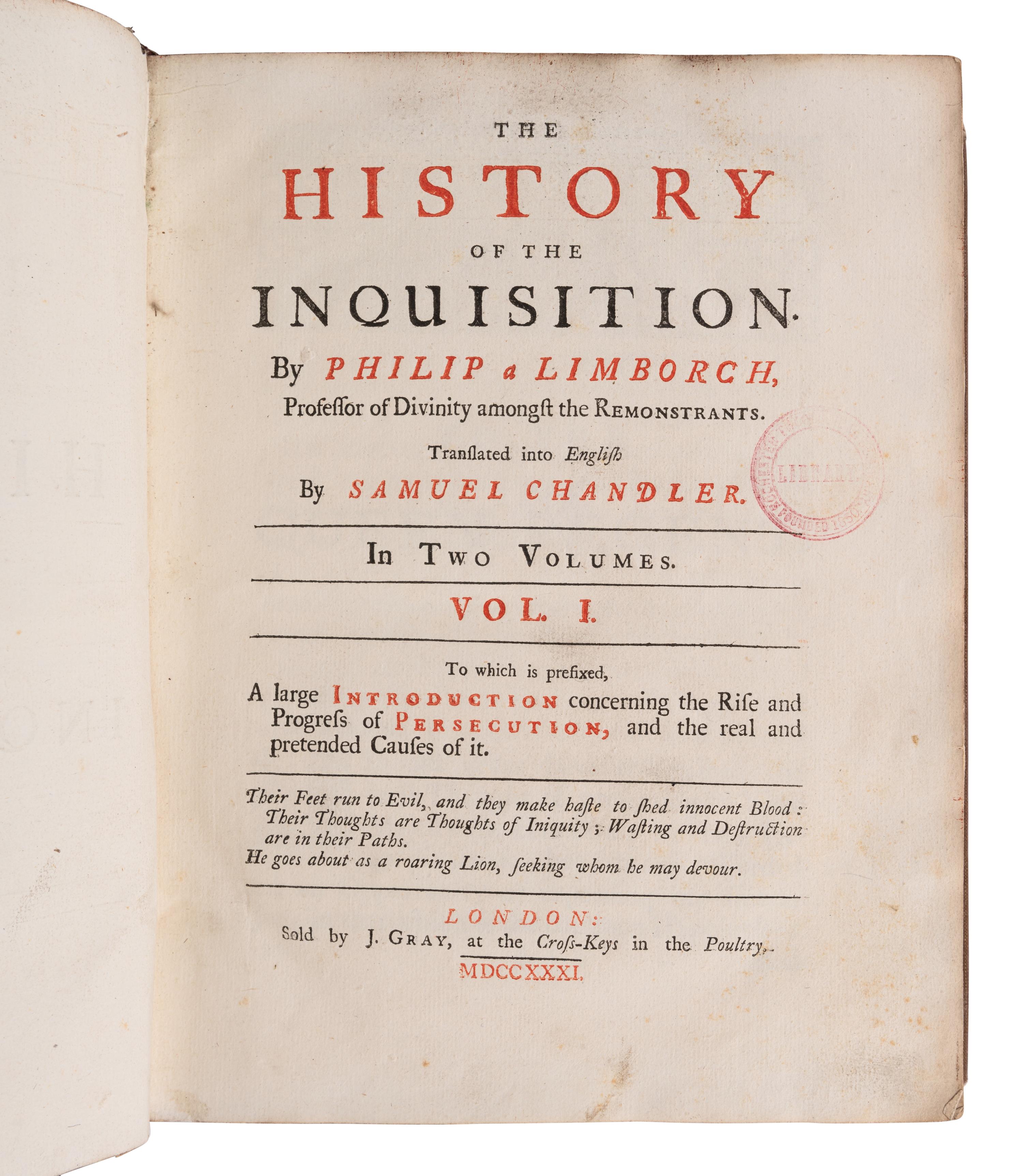 [HISTORY -- ENGLISH]. A group of 8 works, including: