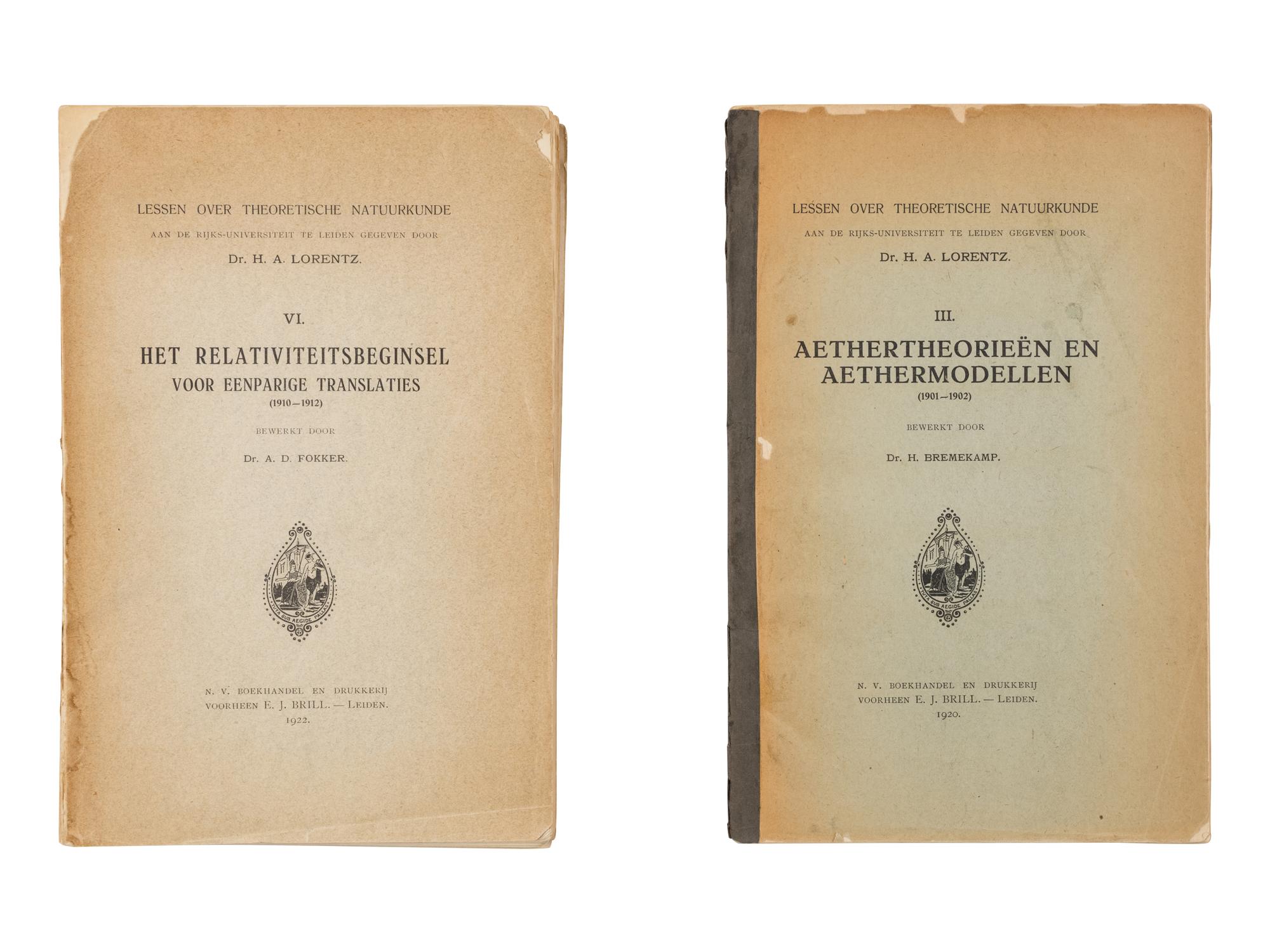[PAIS, Abraham, his copies] -- 2 pamphlets from Abraham Pais’ library, comprising: