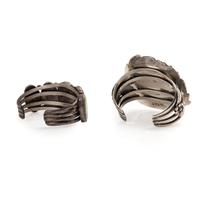Navajo Silver and Turquoise Cuff Bracelets