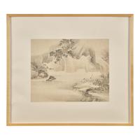 A Chinese Ink and Color on Silk 'Landscape' Album Leaf, 18th-19th Century — 清中期 絹本設色高士圖冊頁一開