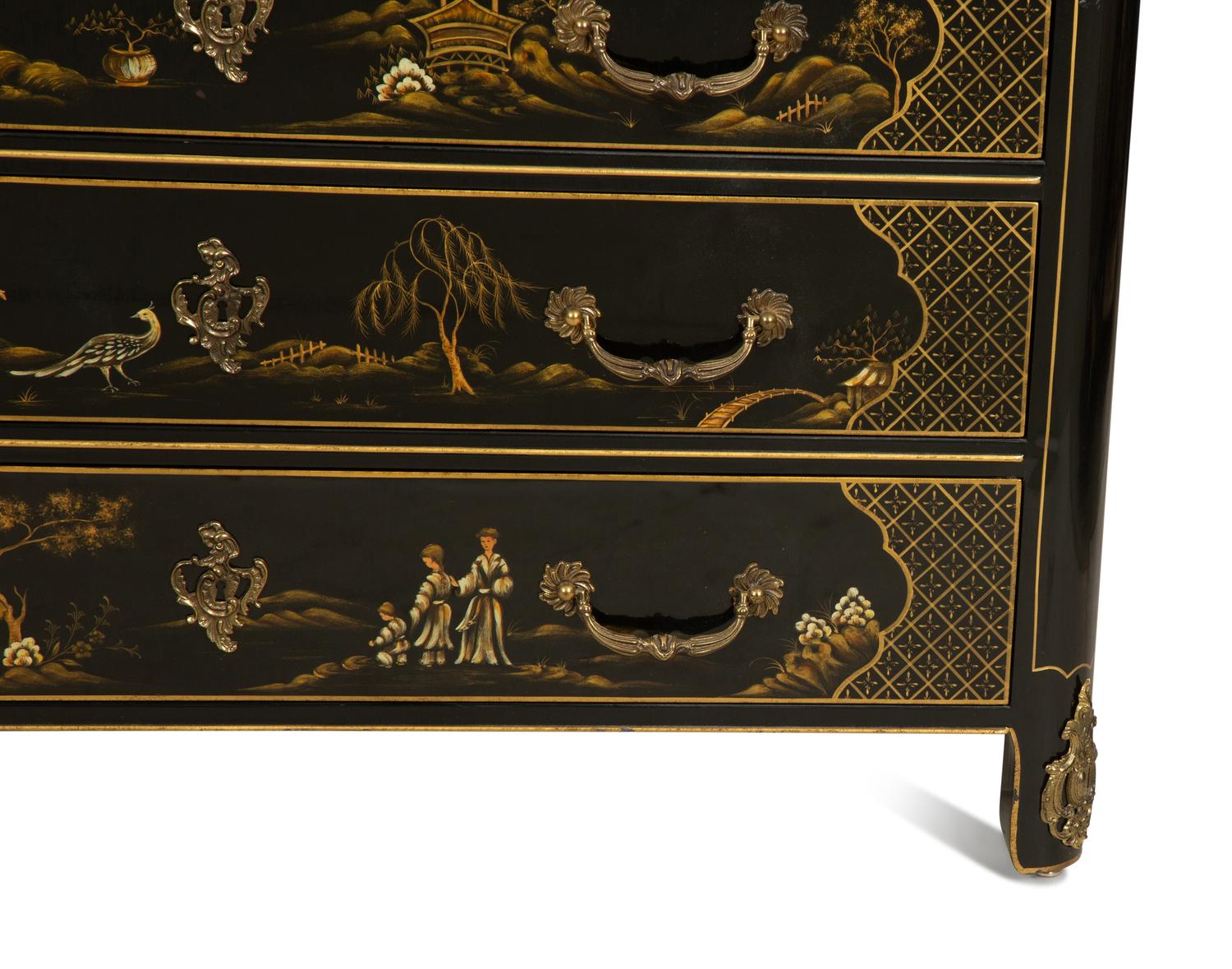 A Louis XIV Style Painted Commode