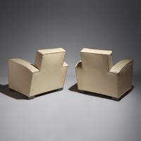 Jacques Adnet (French, 1900–1984) — Pair of French Art Deco Modernist Club Chairs, c. 1930