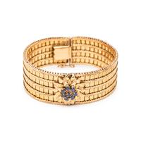 YELLOW GOLD AND SAPPHIRE BRACELET
