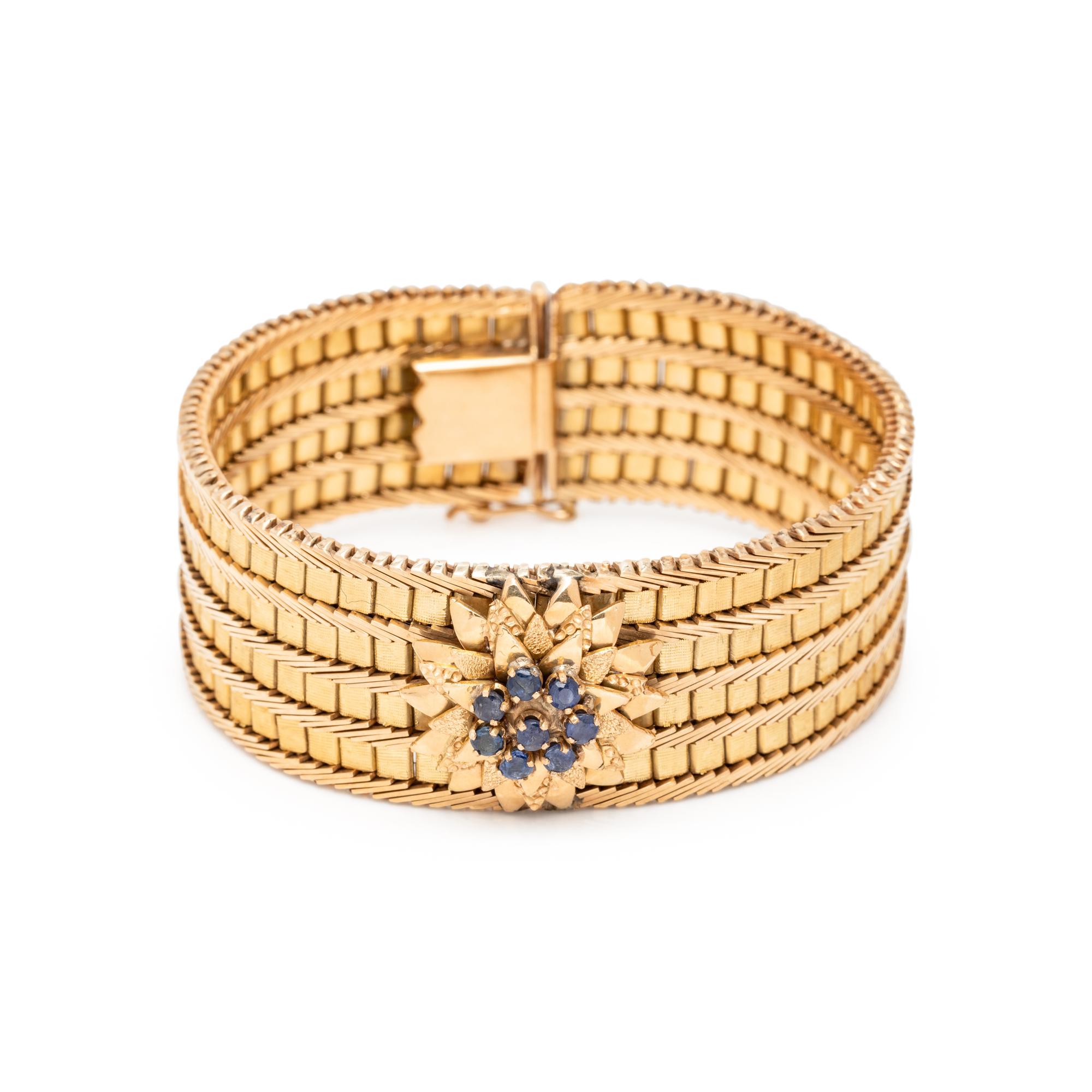 YELLOW GOLD AND SAPPHIRE BRACELET