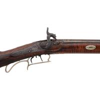German Silver Mounted Tryon Half Stock Percussion Rifle