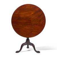 A Chippendale Carved Mahogany Tilt-Top Tea Table