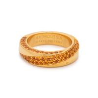 MAUBOUSSIN, YELLOW GOLD AND ORANGE GEMSTONE RING