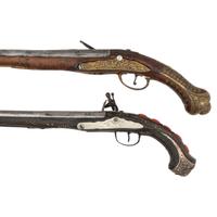 Two Ottoman Kubur Flintlock Pistols