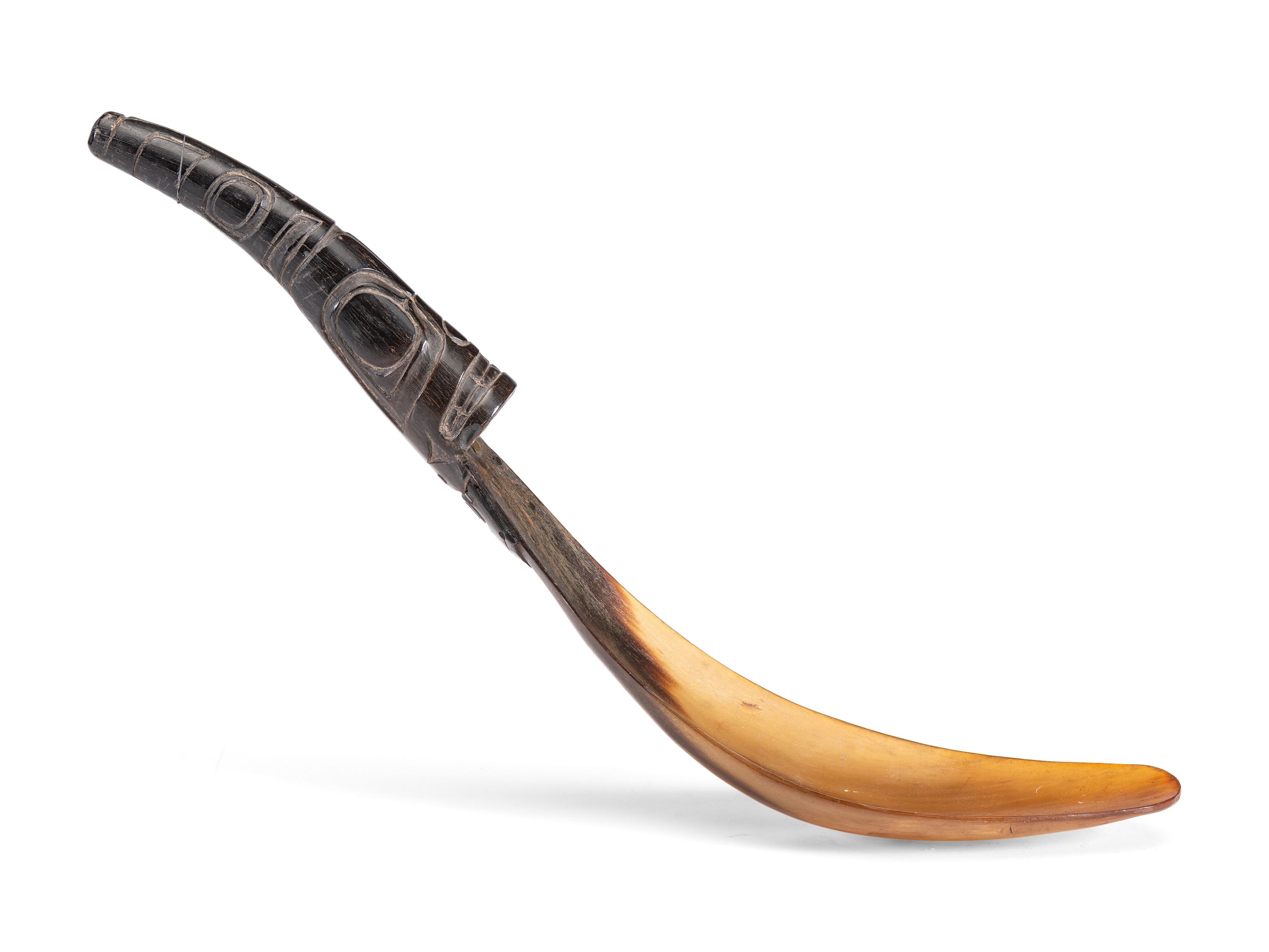 Northwest Coast Carved Horn Spoon