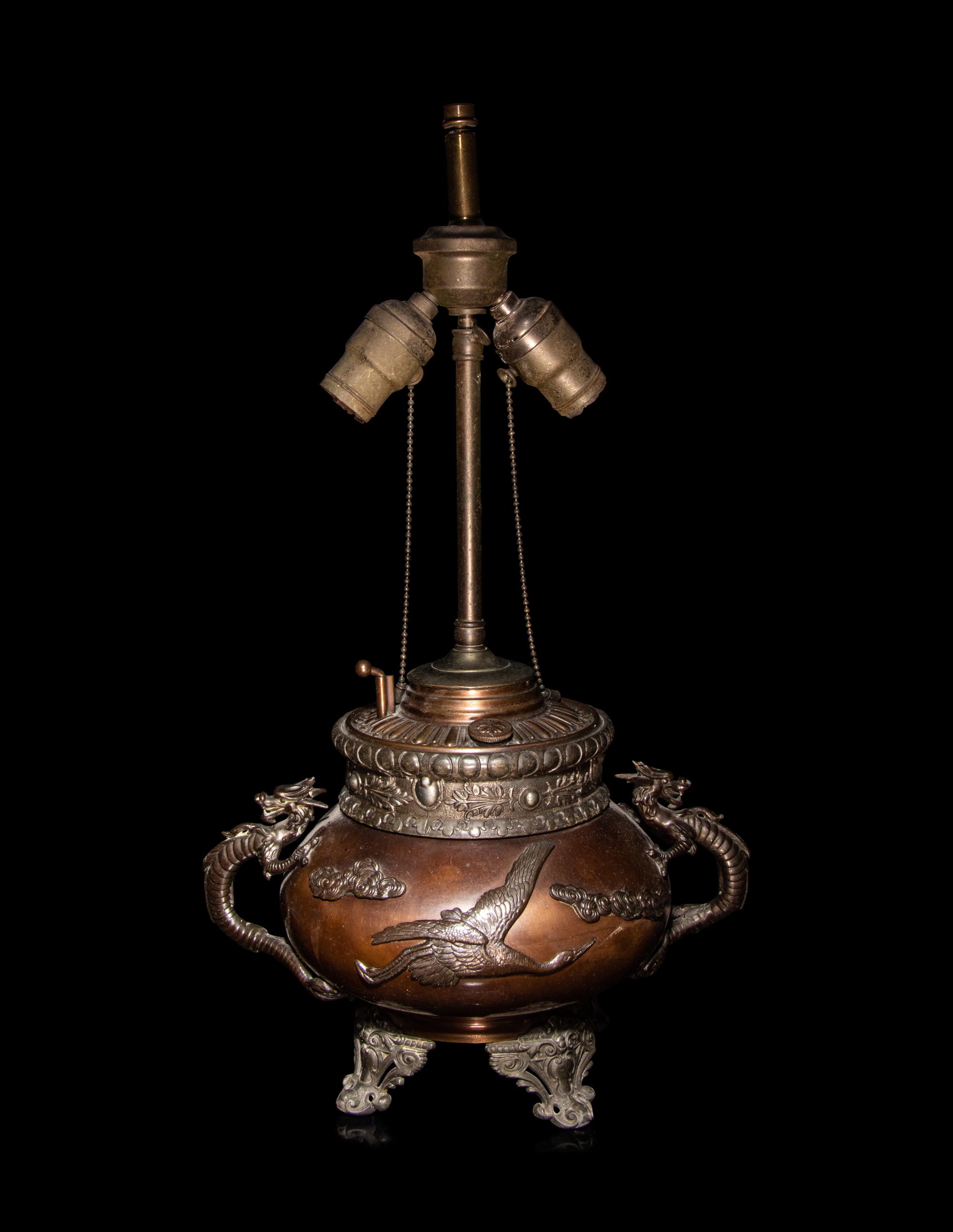 Two Japanese Bronze and Mixed-Metal Vessels