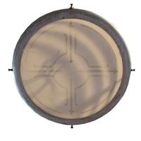 An Art Deco Brass and Glass Light Fixture 14" W x 14" D x 12" H — United States, Circa 1930