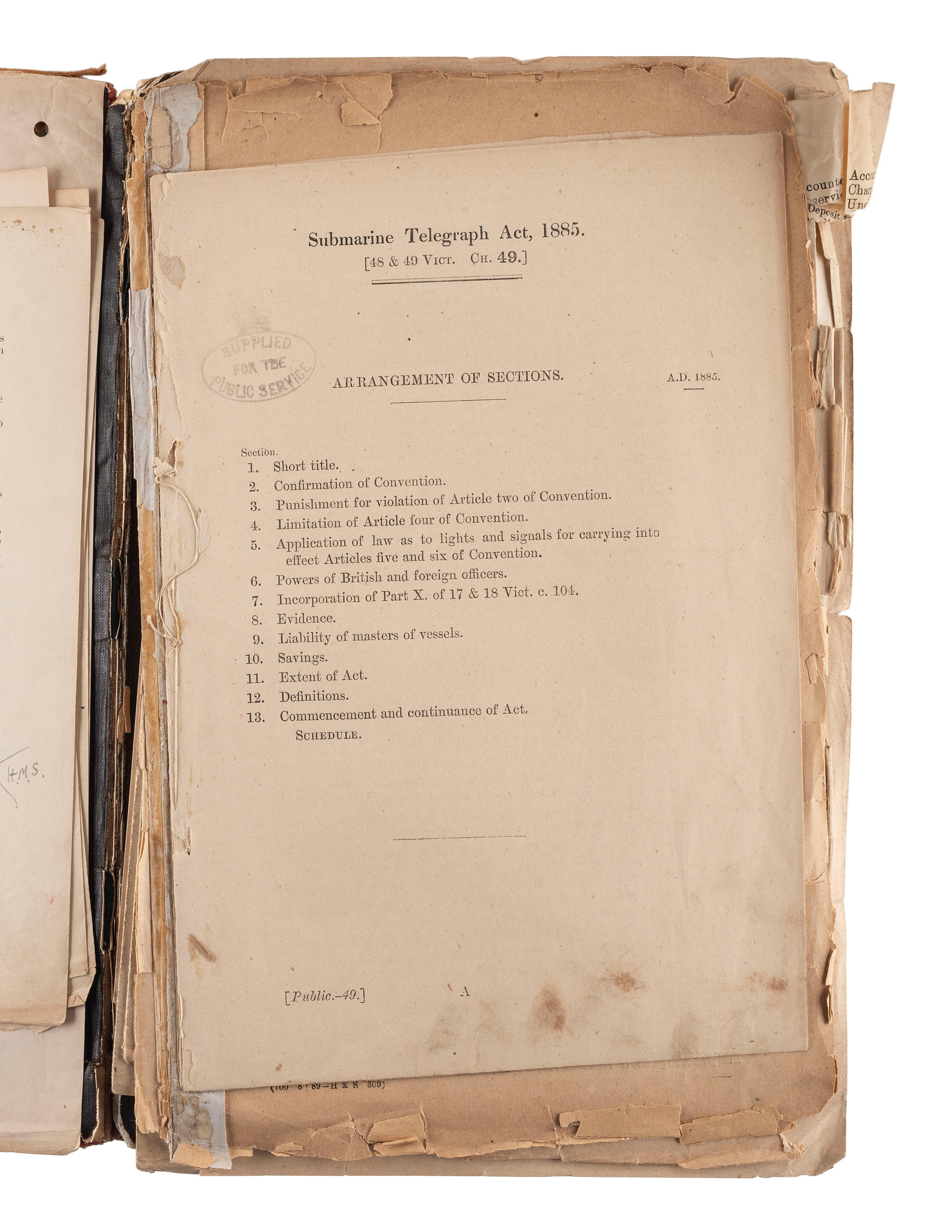 [SCIENCE & TECHNOLOGY]. A group of 2 telegraphy-related items, comprising: