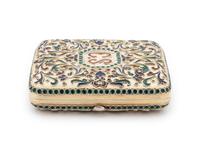 A Russian Silver and Plique-à-Jour Enameled Cigarette Case