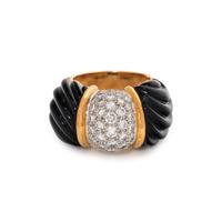ONYX AND DIAMOND RING