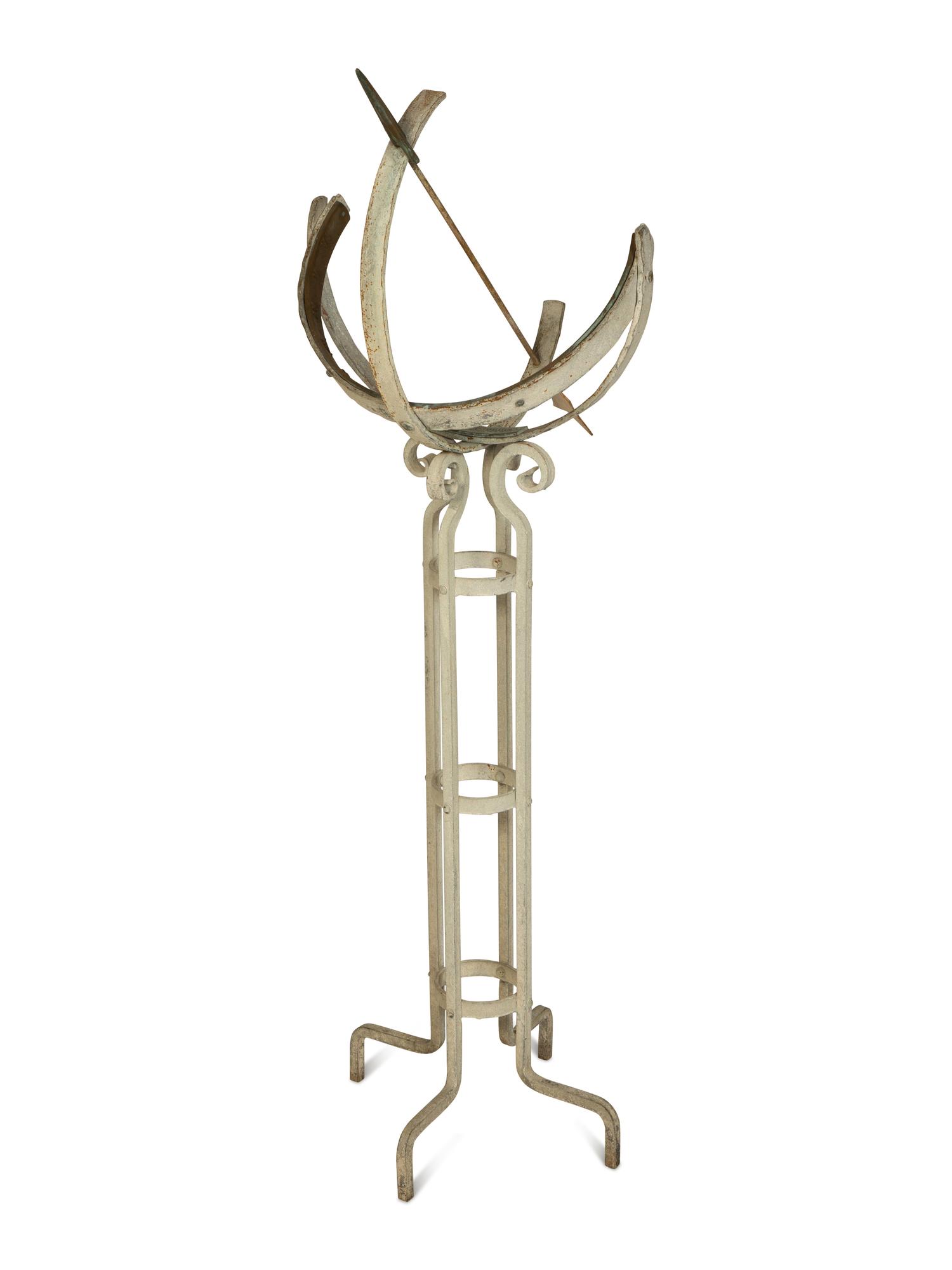 A Painted Iron Armillary Sphere