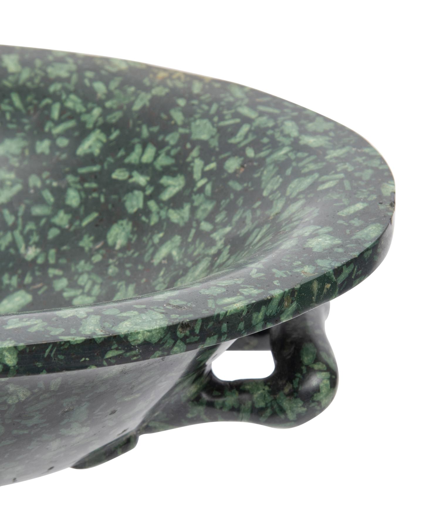 A Carved Green Porphyry Tazza