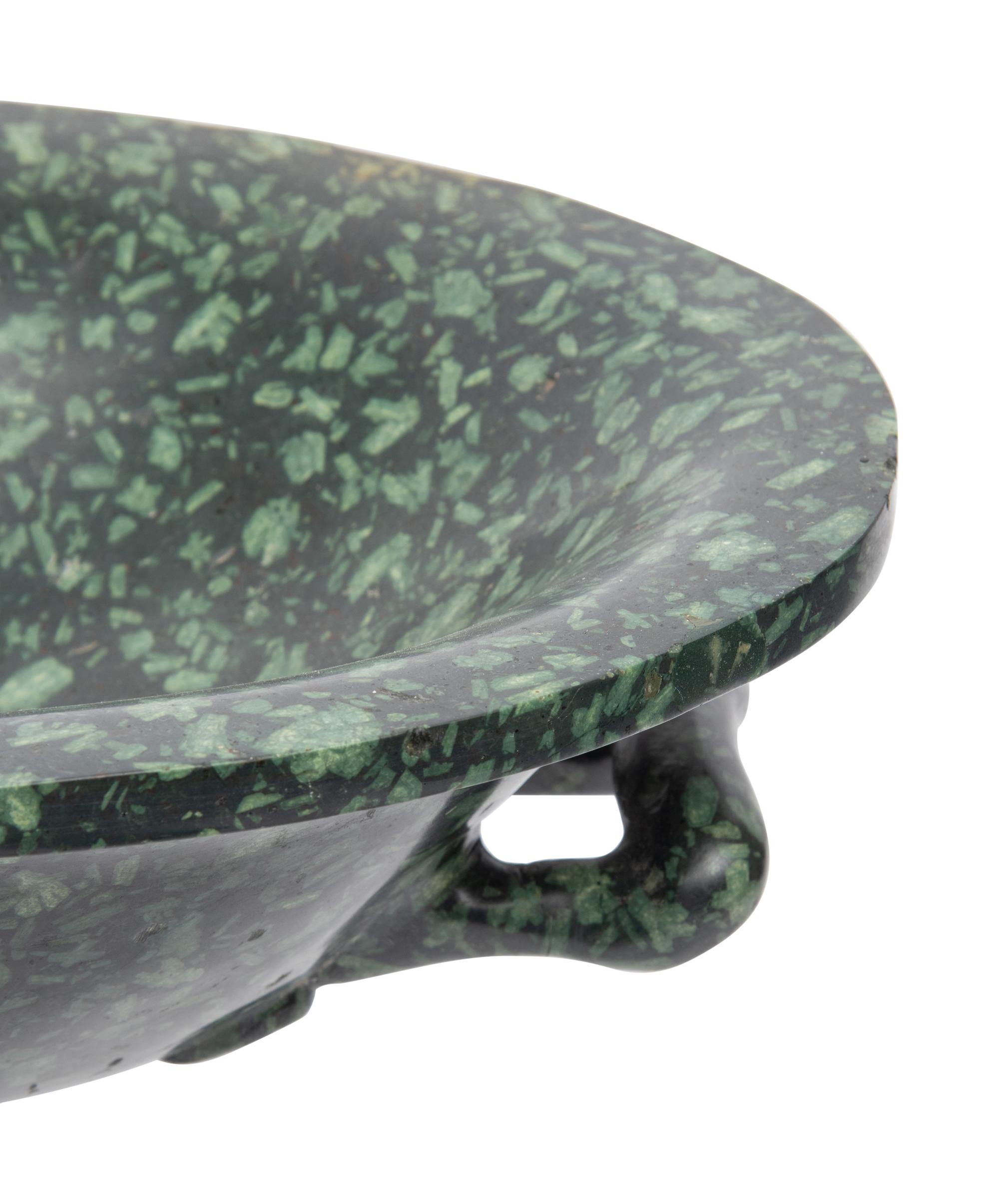 A Carved Green Porphyry Tazza