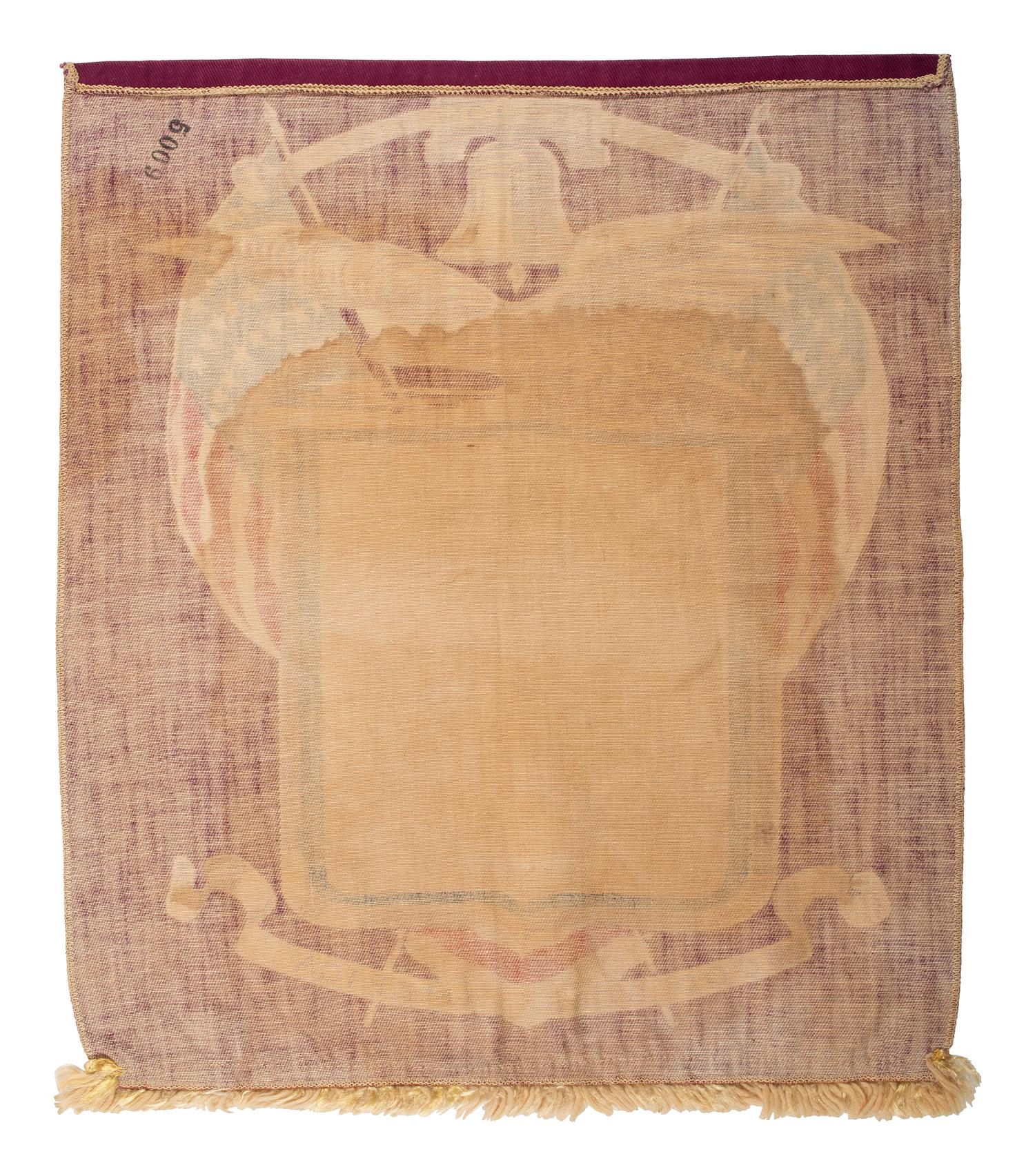 [WORLD WAR I]. Patriotic banner featuring photographic portrait of African American soldier.