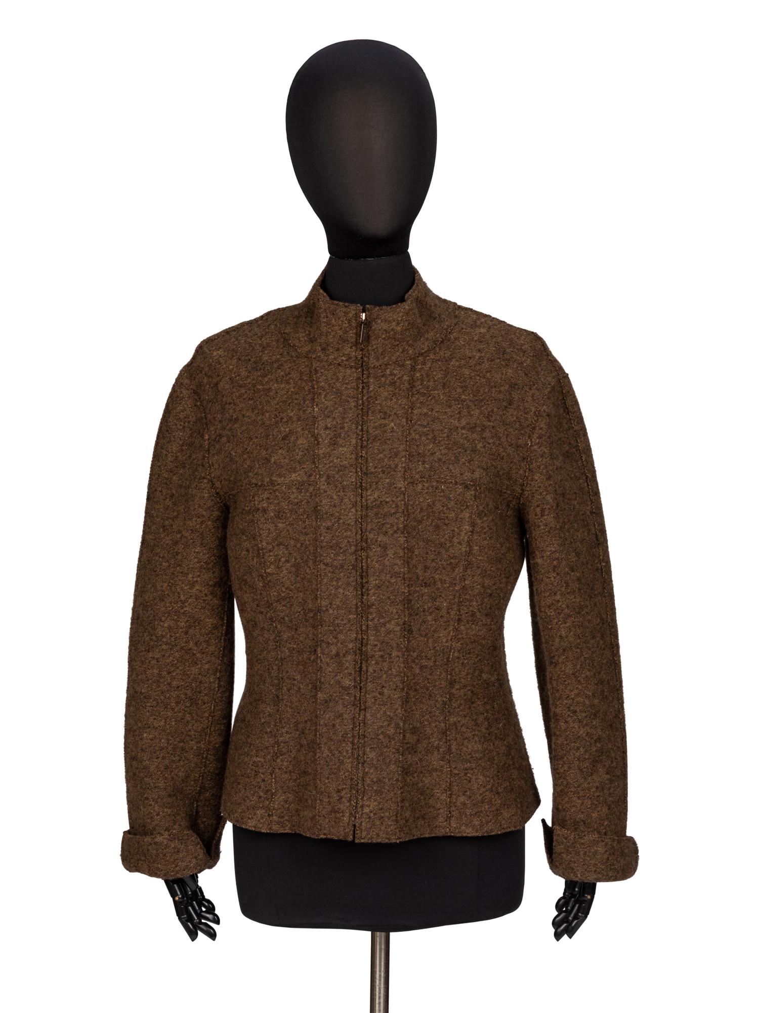 Chanel, Olive Felted Wool Jacket