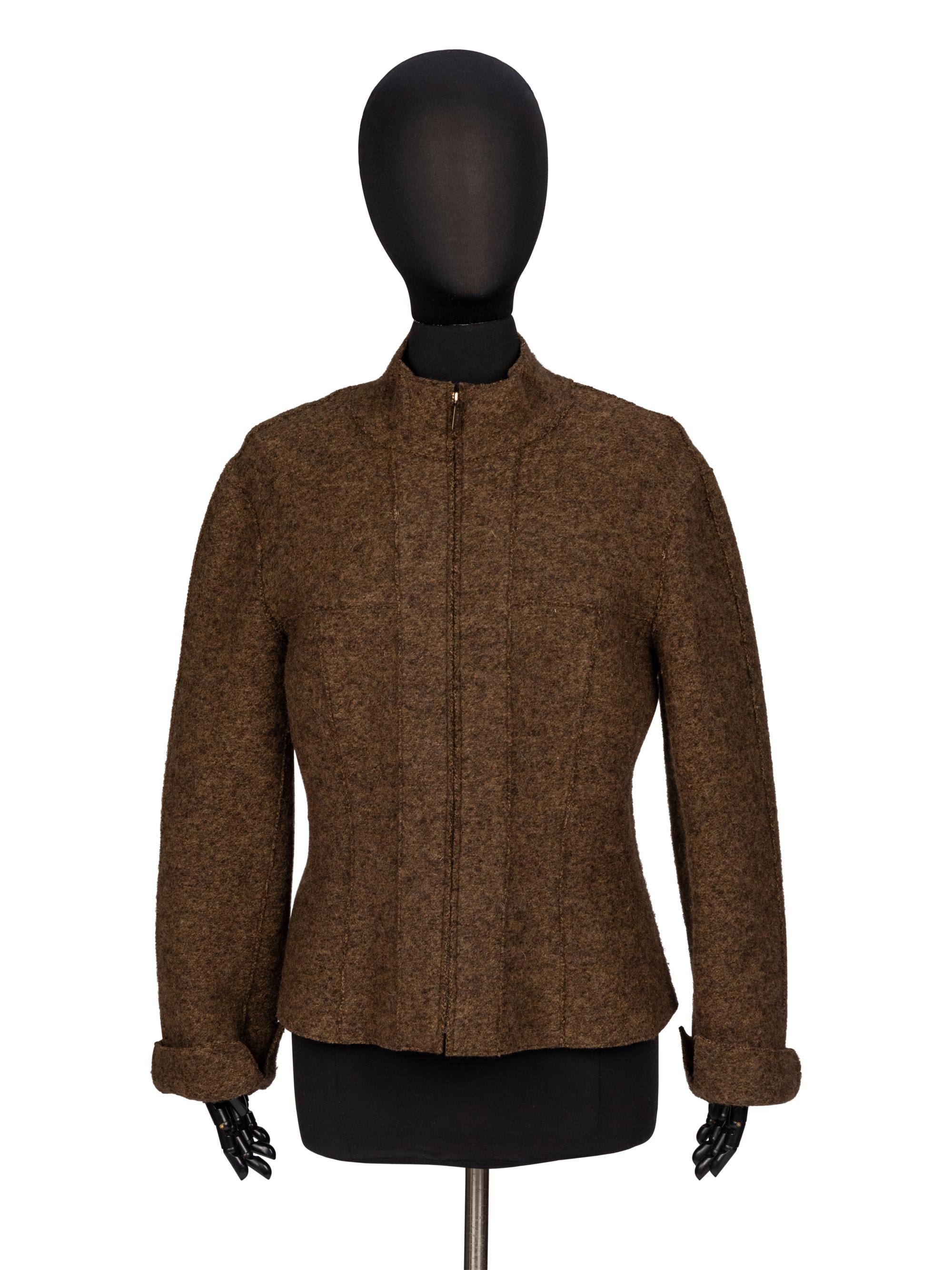 Chanel, Olive Felted Wool Jacket