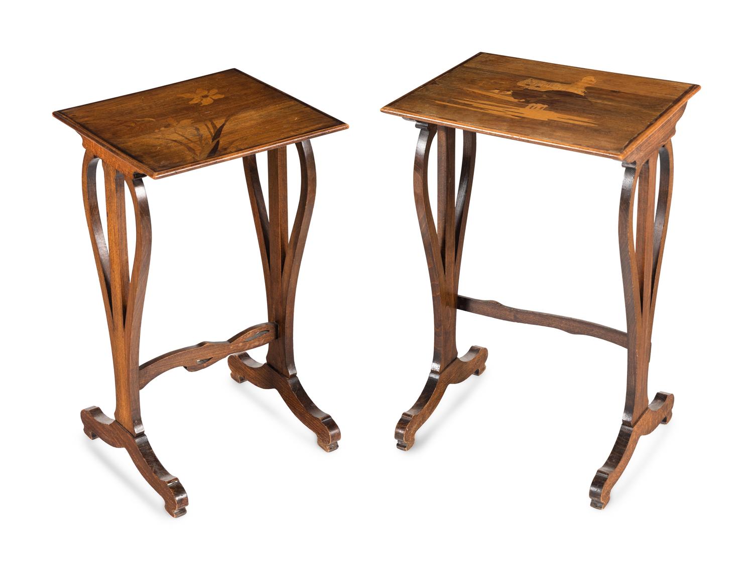 Set of Four Inlaid Nesting Tables
