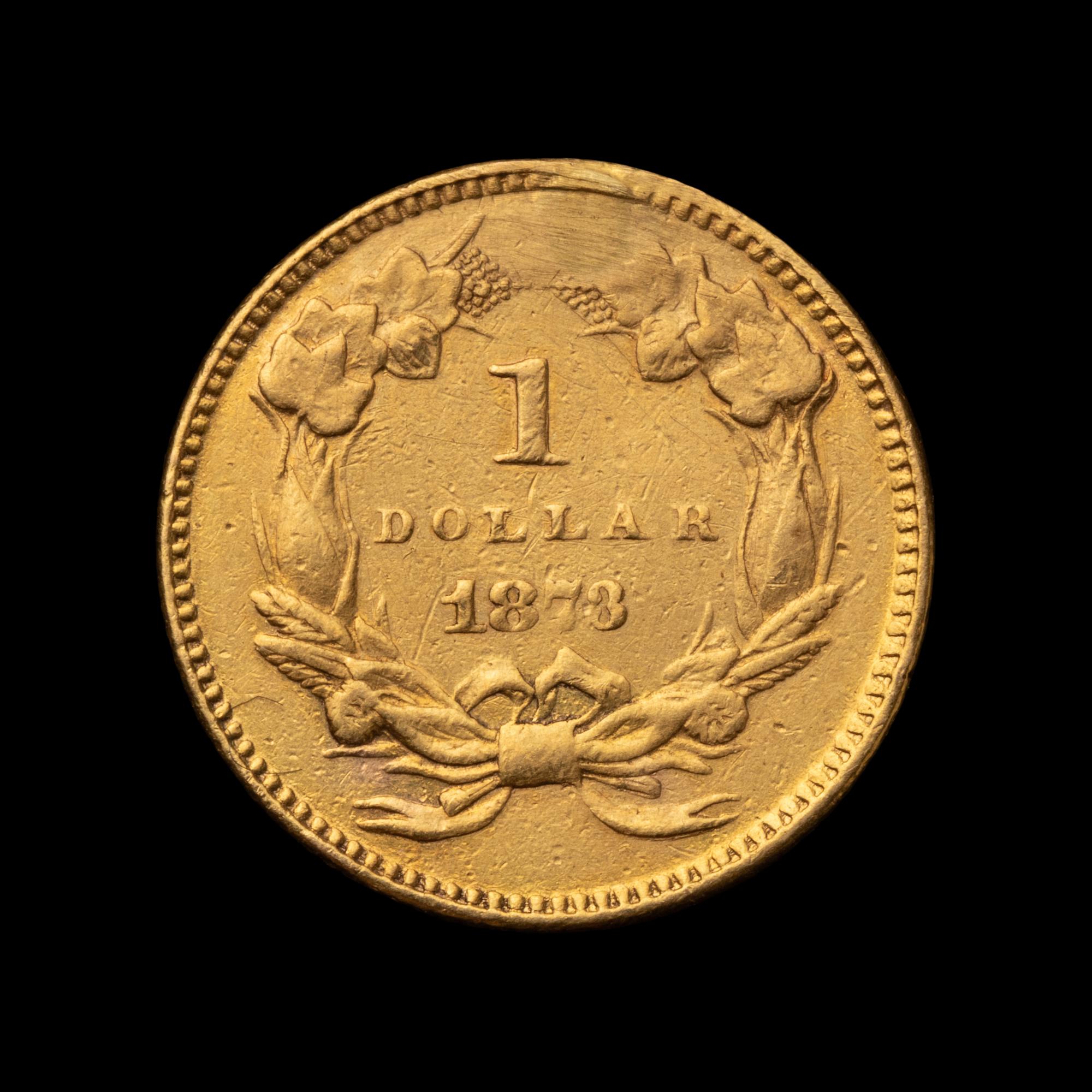 An 1873 Indian Princess $1 Gold Coin