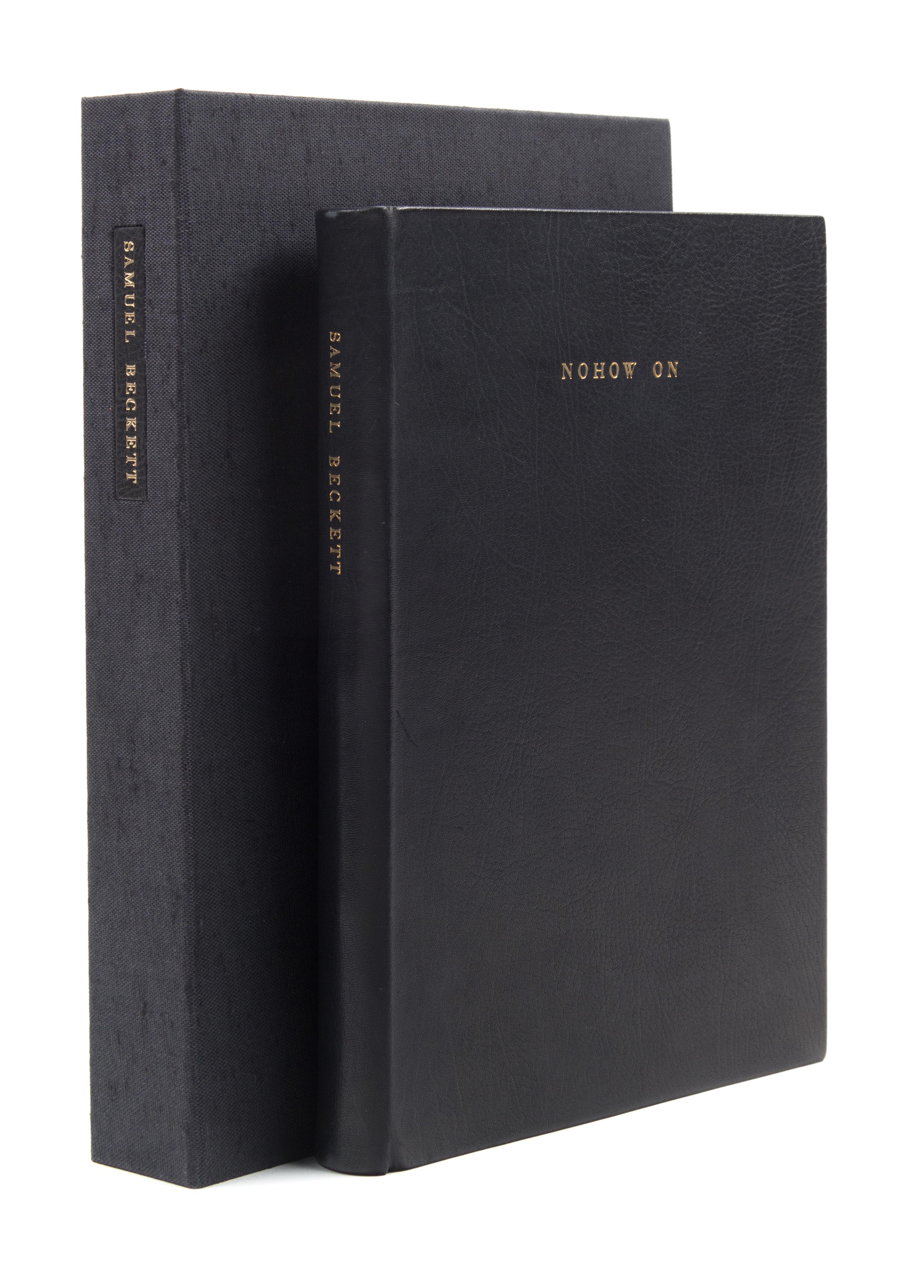 (LIMITED EDITIONS CLUB) BECKETT, SAMUEL. Nohow On. [NY], (1989). Number 314 of 550, signed by author and illustrator.