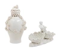 A Meissen Porcelain Twin-Basket Candy Dish