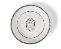 An Assembled Group of Eighteen Chinese Export Porcelain Armorial Tablewares