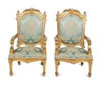 A Napoleon III Giltwood Seven-Piece Salon Suite