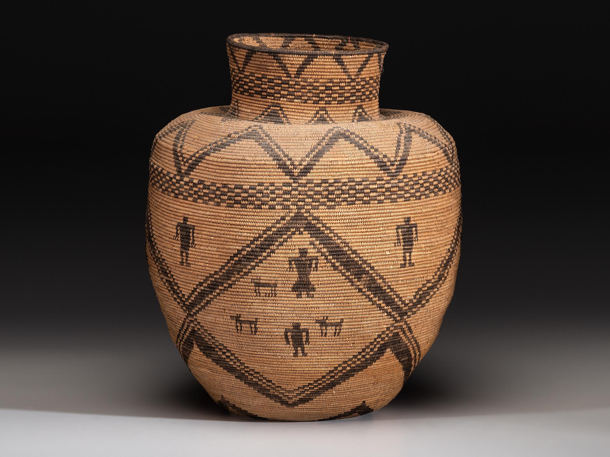 Apache Figural Basketry Olla