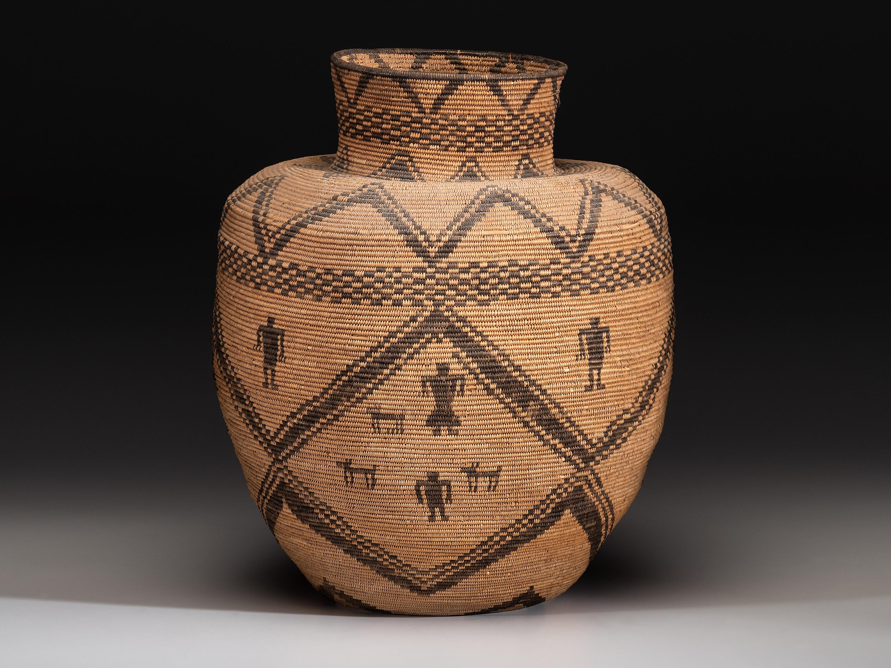 Apache Figural Basketry Olla